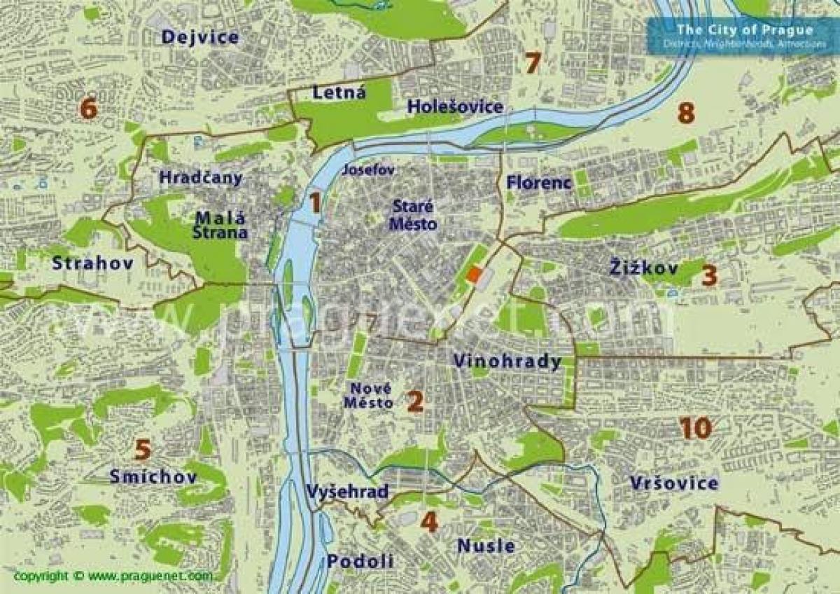 براغ خريطة المنطقة