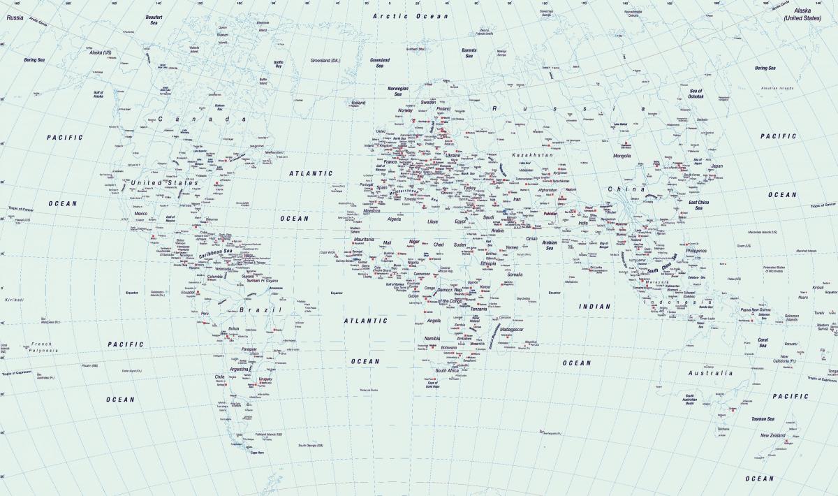 تظهر براغ على خريطة العالم ، 