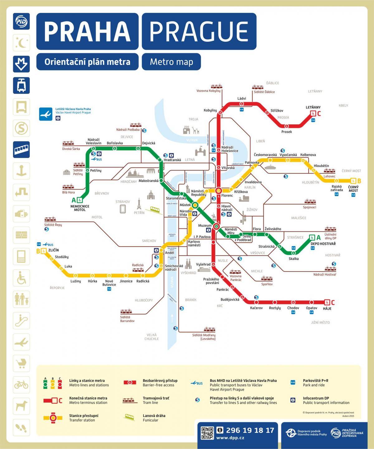 andel metro station براغ خريطة