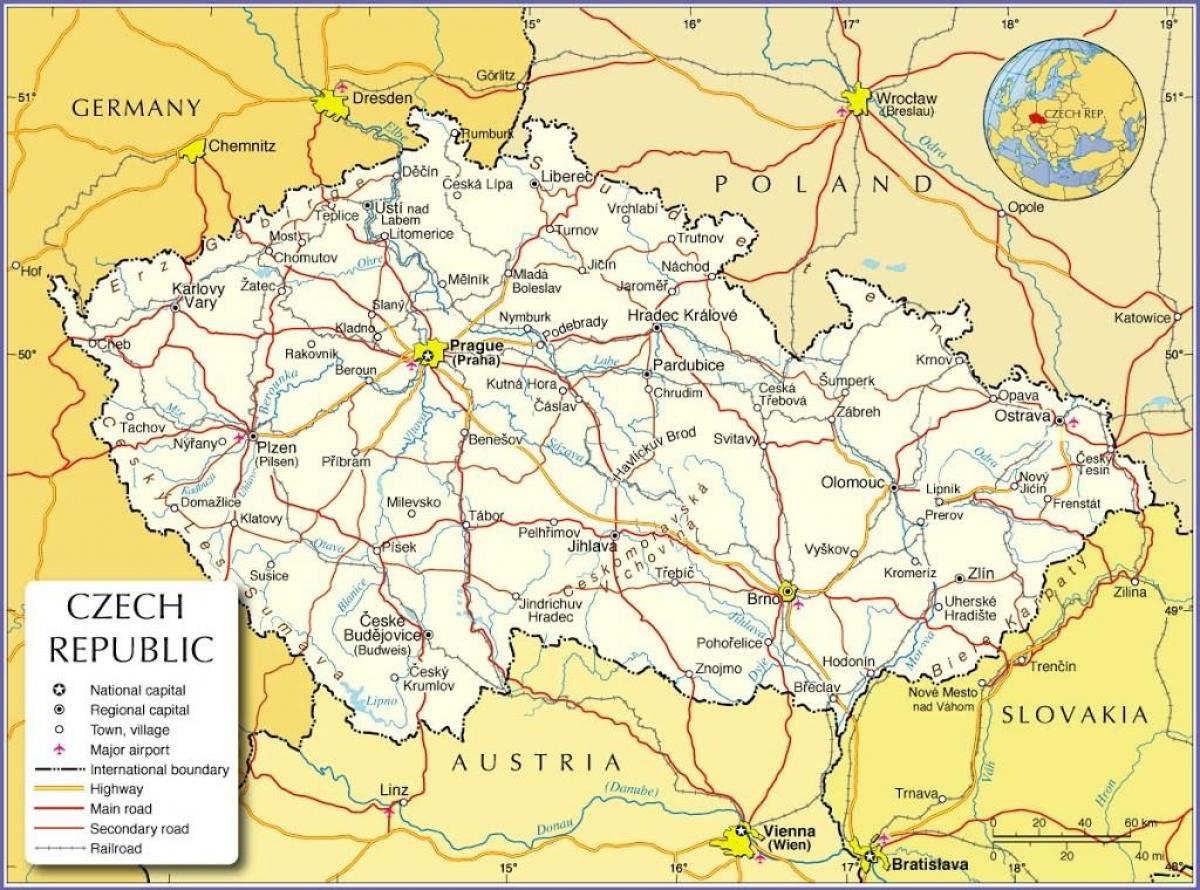 براغ جمهورية التشيك خريطة