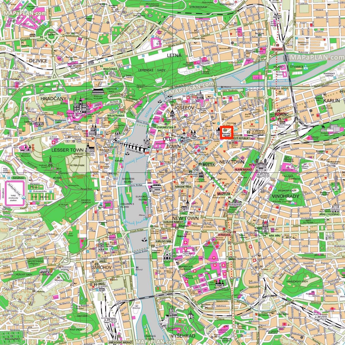 خريطة ساحة الجمهورية براغ