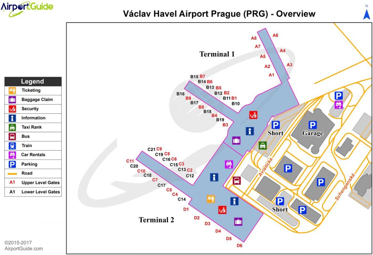 خريطة مطار فاتسلاف هافيل