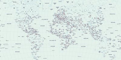 تظهر براغ على خريطة العالم ، 