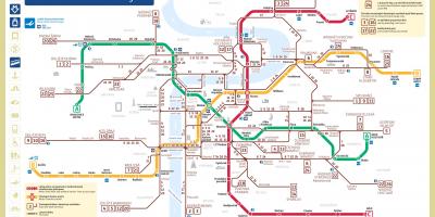 خريطة مدينة براغ القطار